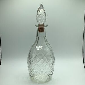 Vintage 1967 LONDON WINERY LTD.  Pressed Glass Decanter.  Canadian Crafted.